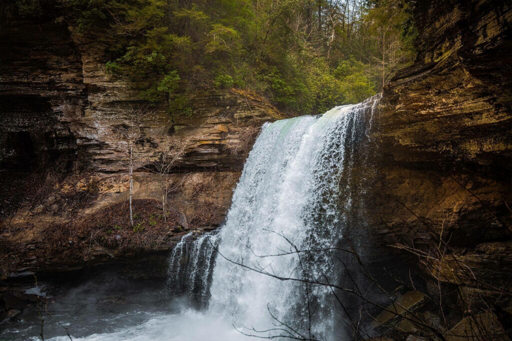 burgess falls waterfall tennessee glamping adventures