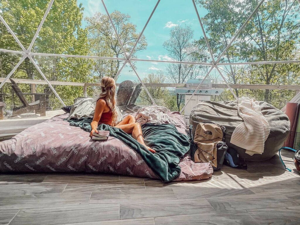 tenness glamping dome altamont savage gulf